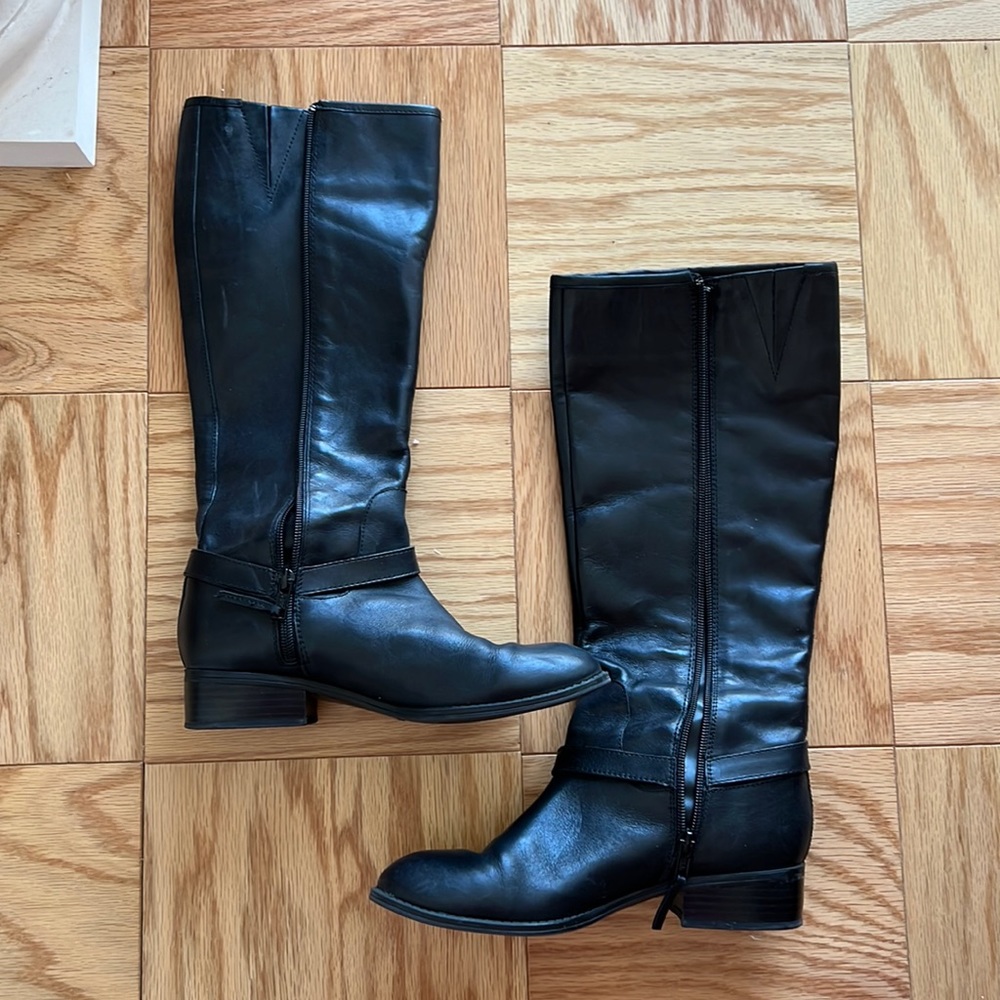 Ralph Lauren black leather riding boots 6.5